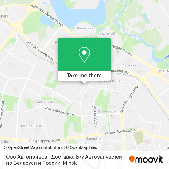 Ооо Автопривоз . Доставка Б\у Автозапчастей по Беларуси и России map