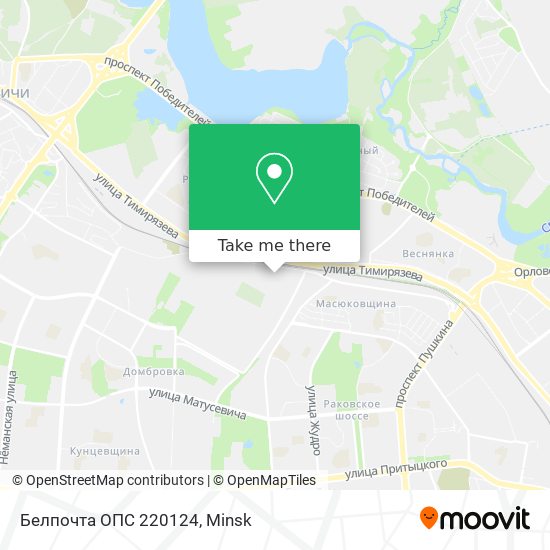Белпочта ОПС 220124 map