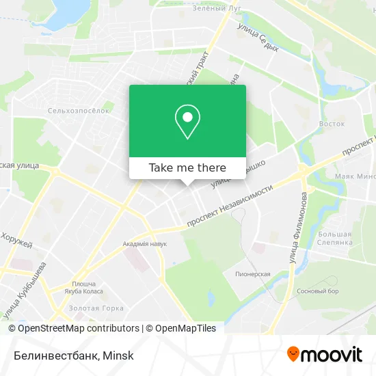 Белинвестбанк map
