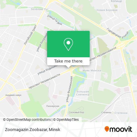 Zoomagazin Zoobazar map