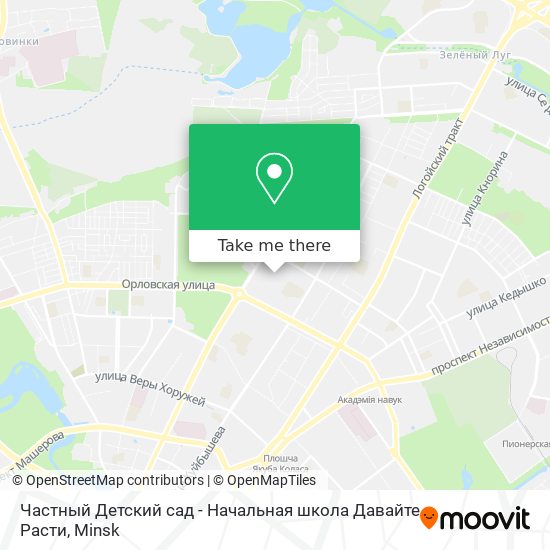 Частный Детский сад - Начальная школа Давайте Расти map