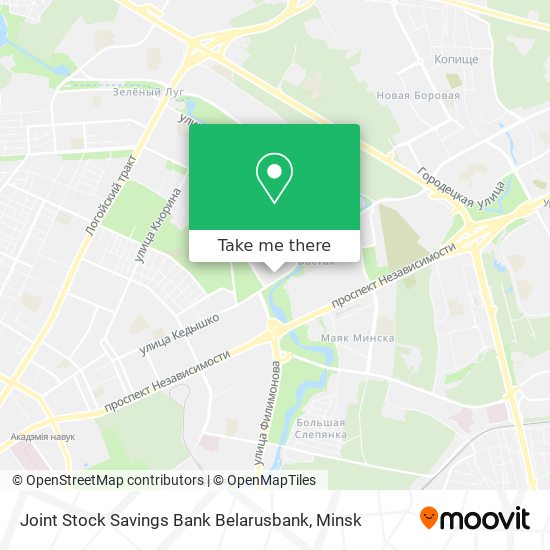 Joint Stock Savings Bank Belarusbank map