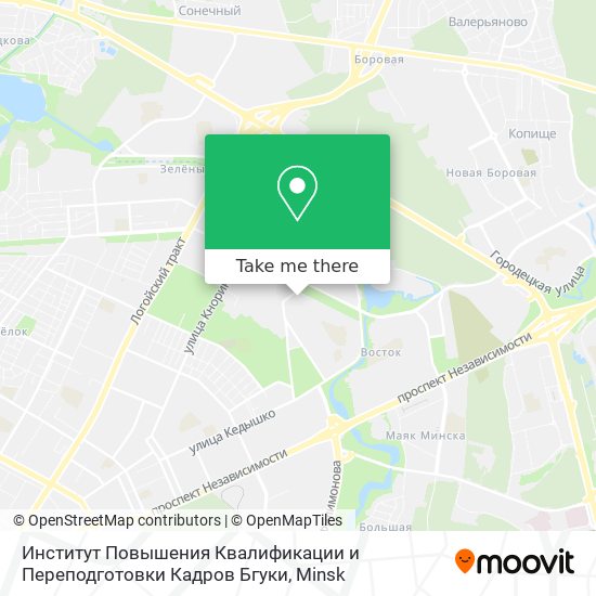 Институт Повышения Квалификации и Переподготовки Кадров Бгуки map