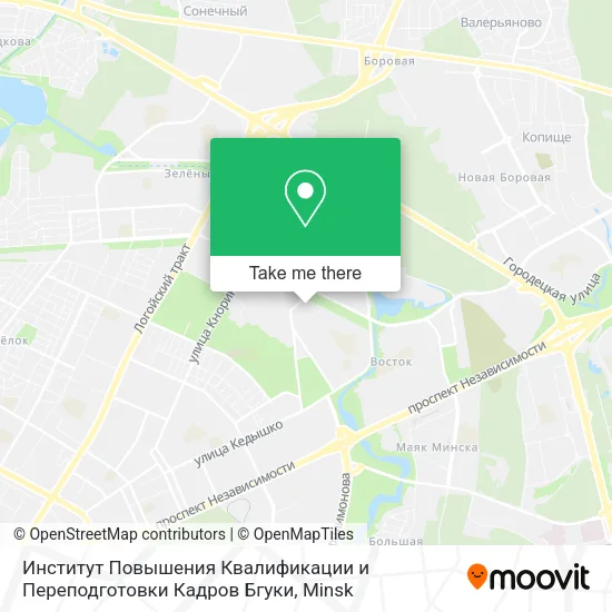 Институт Повышения Квалификации и Переподготовки Кадров Бгуки map