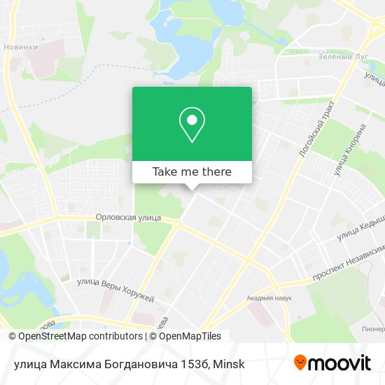 улица Максима Богдановича 153б map