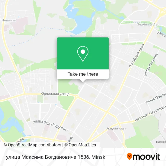 улица Максима Богдановича 153б map