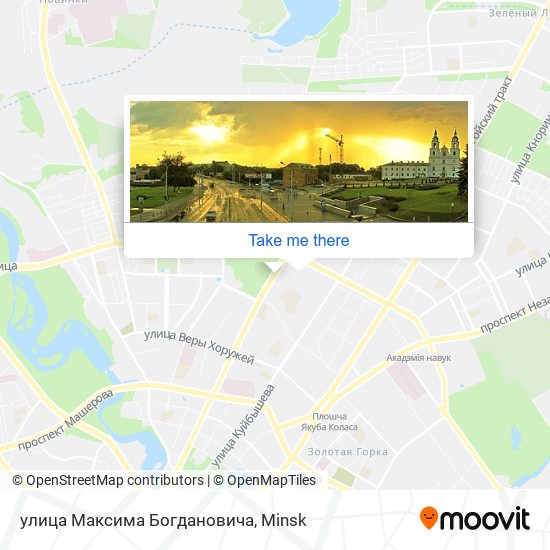 улица Максима Богдановича map