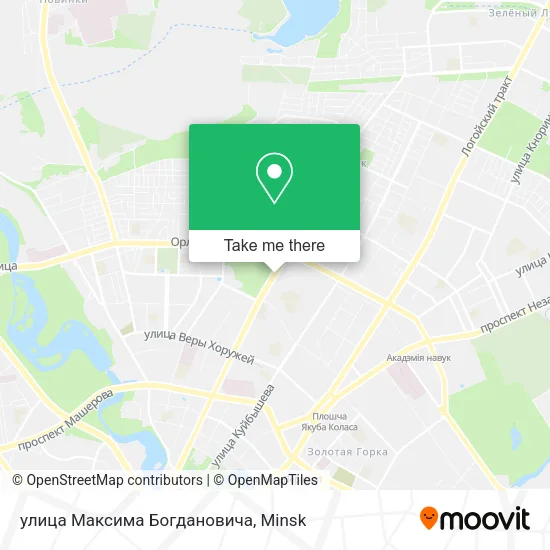улица Максима Богдановича map