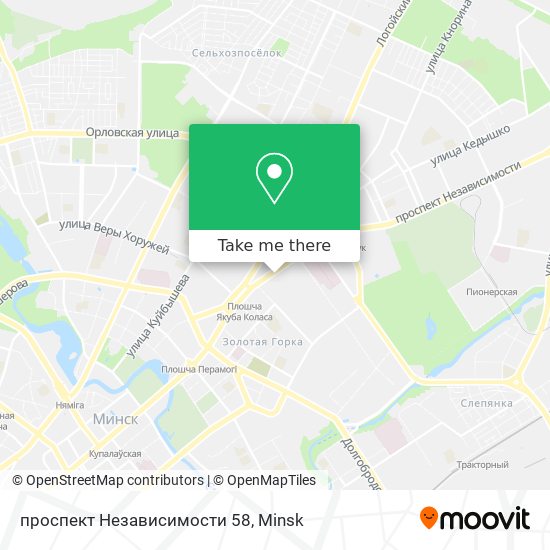 проспект Независимости 58 map