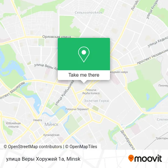 улица Веры Хоружей 1a map