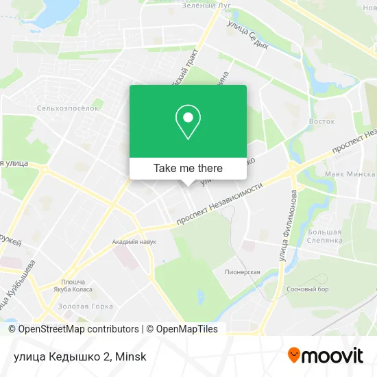 улица Кедышко 2 map