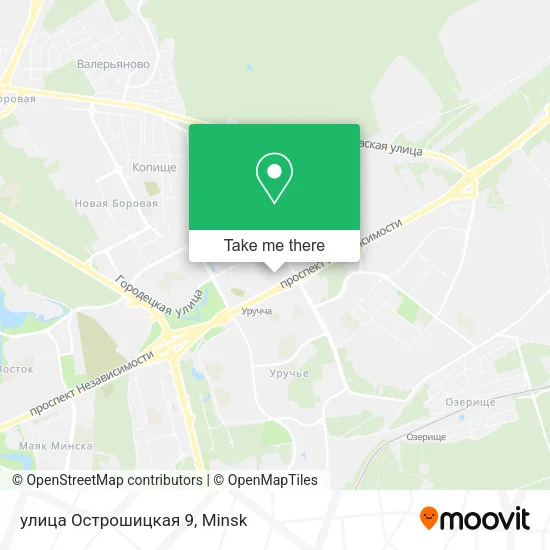 улица Острошицкая 9 map