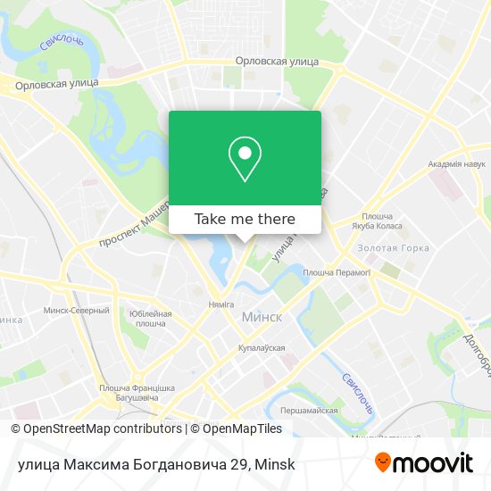 улица Максима Богдановича 29 map