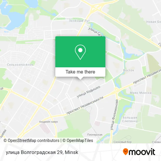 улица Волгоградская 29 map
