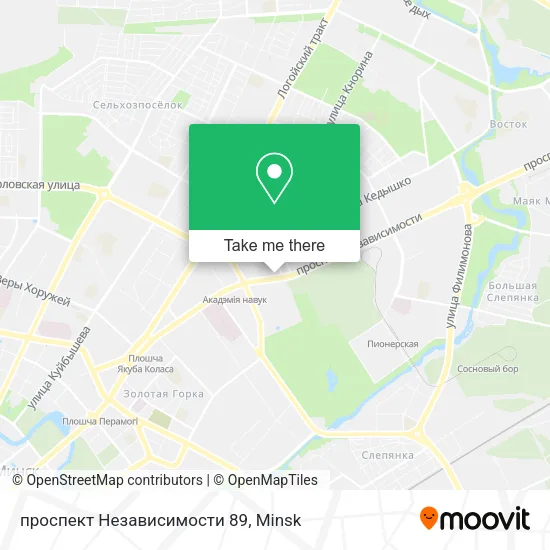 проспект Независимости 89 map