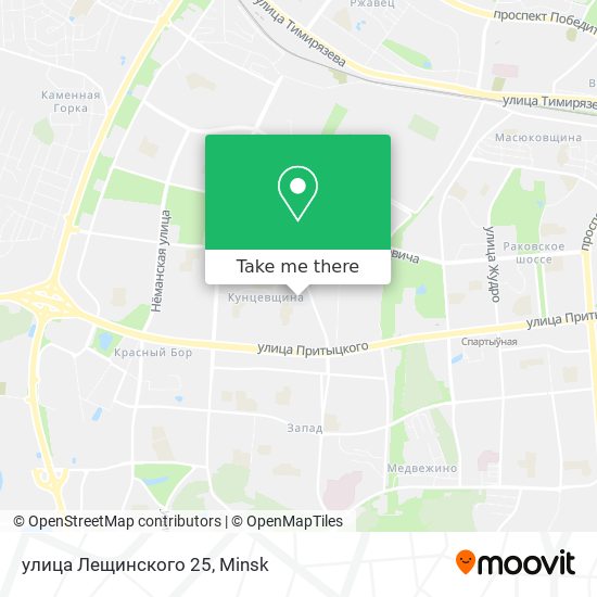 улица Лещинского 25 map