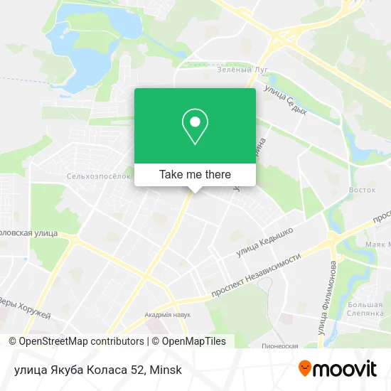 улица Якуба Коласа 52 map