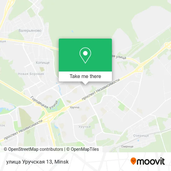 улица Уручская 13 map