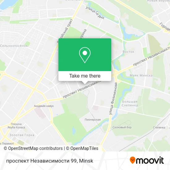 проспект Независимости 99 map