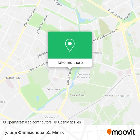улица Филимонова 55 map