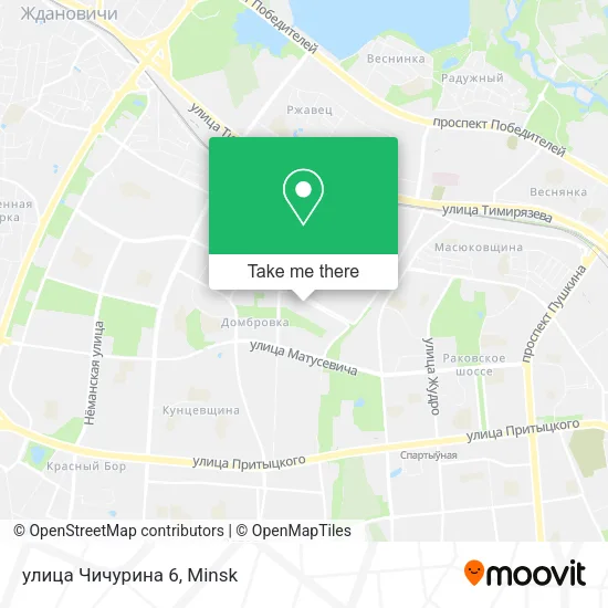 улица Чичурина 6 map
