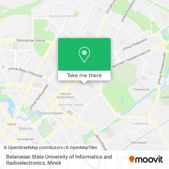 Belarusian State University of Informatics and Radioelectronics map