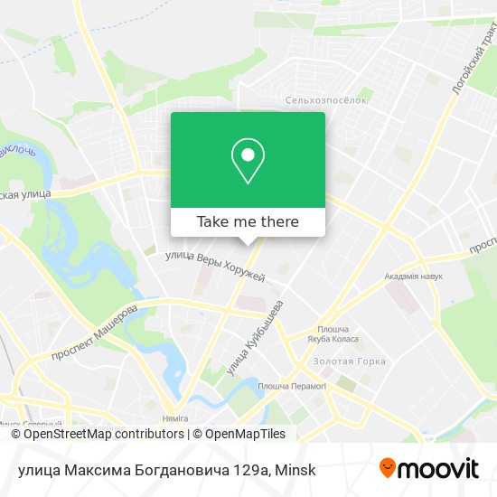 улица Максима Богдановича 129а map