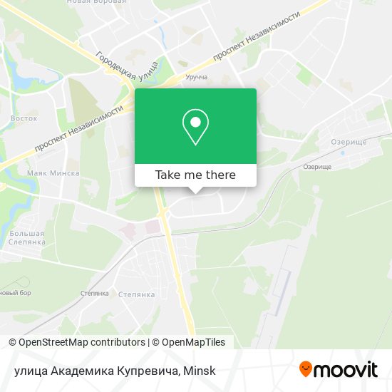 улица Академика Купревича map