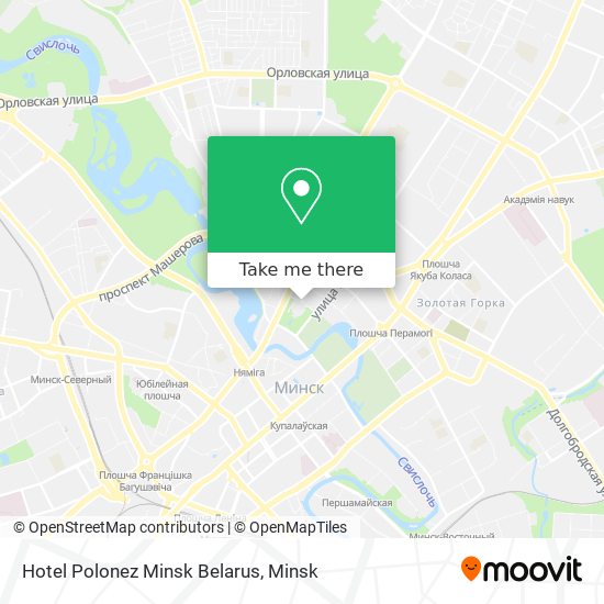 Hotel Polonez Minsk Belarus map
