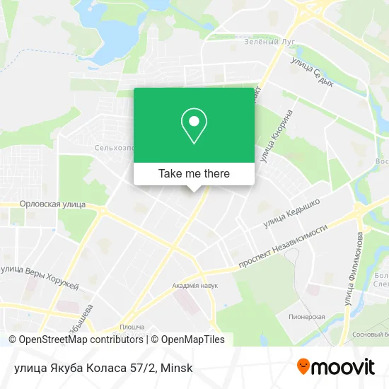 улица Якуба Коласа 57/2 map