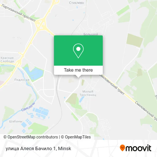 улица Алеся Бачило 1 map