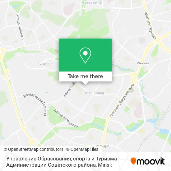 Управление Образования, спорта и Туризма Администрации Советского района map
