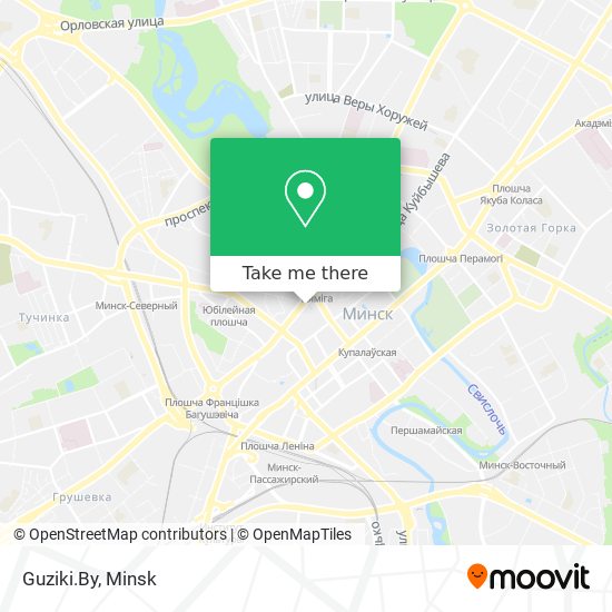 Guziki.By map