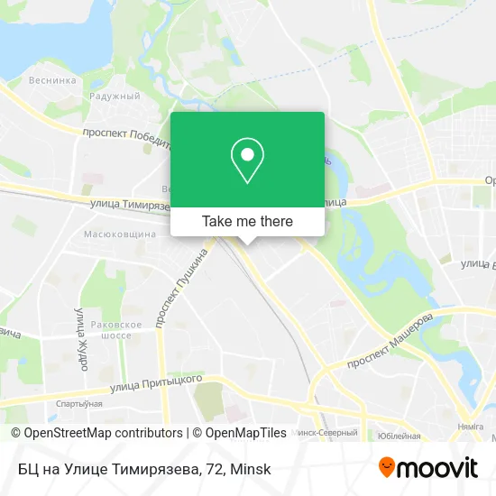 БЦ на Улице Тимирязева, 72 map