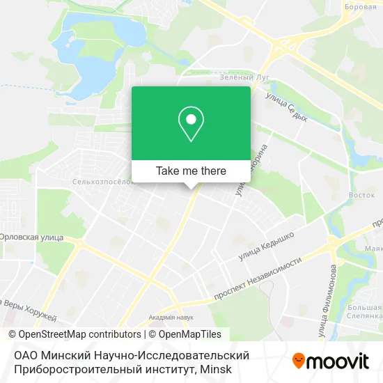 ОАО Минский Научно-Исследовательский Приборостроительный институт map