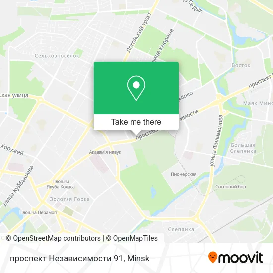 проспект Независимости 91 map