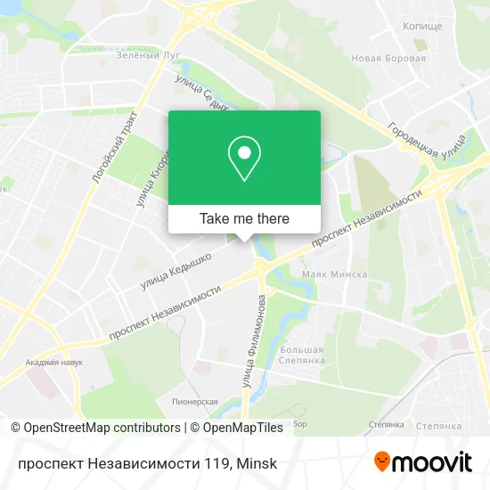 проспект Независимости 119 map