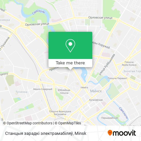 Станцыя зарадкі электрамабіляў map