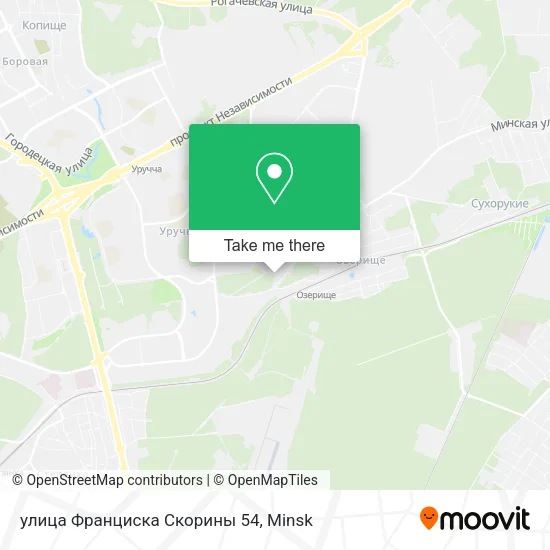 улица Франциска Скорины 54 map