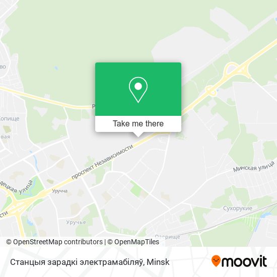 Станцыя зарадкі электрамабіляў map