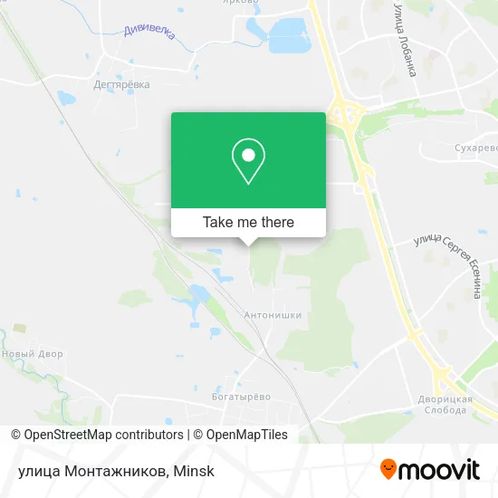 улица Монтажников map