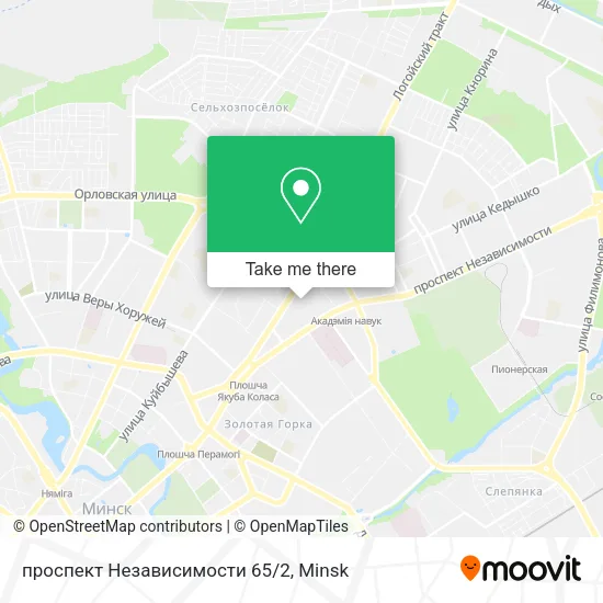 проспект Независимости 65/2 map