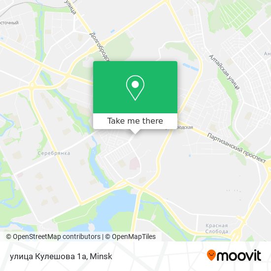 улица Кулешова 1а map