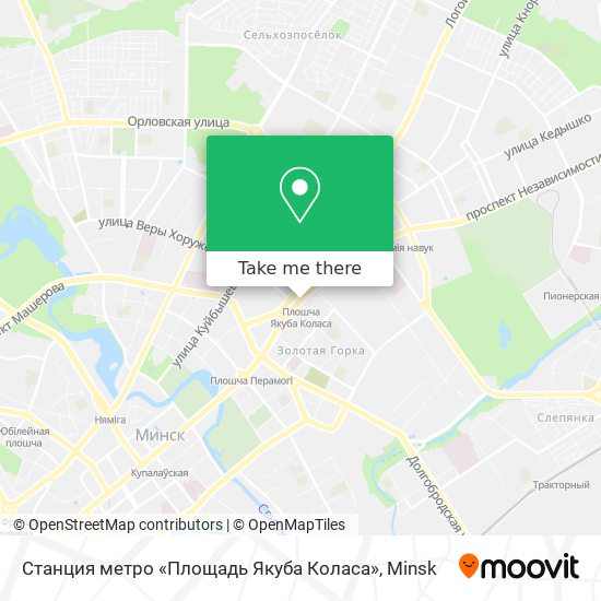 Станция метро «Площадь Якуба Коласа» map