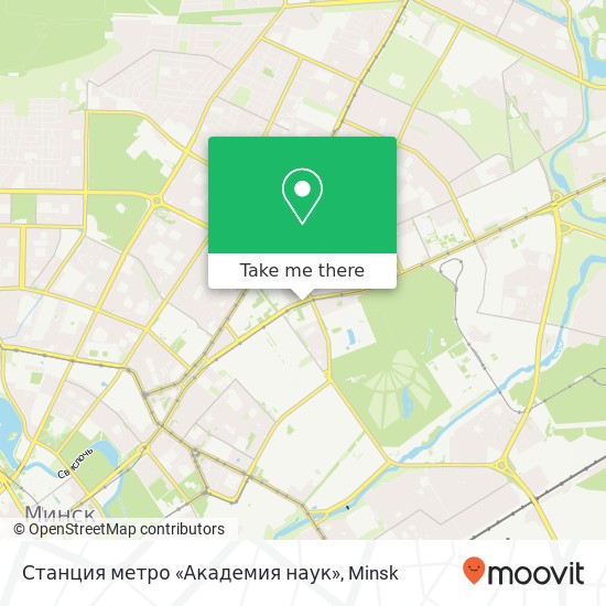 Станция метро «Академия наук» map