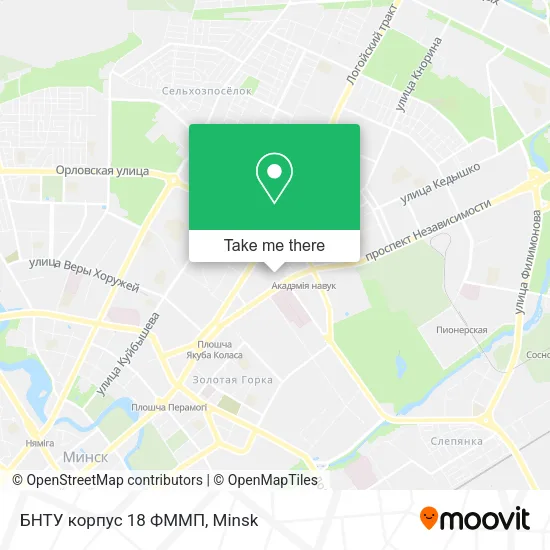 БНТУ корпус 18 ФММП map