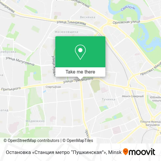 Остановка «Станция метро “Пушкинская”» map