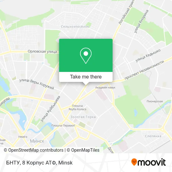 БНТУ, 8 Корпус АТФ map