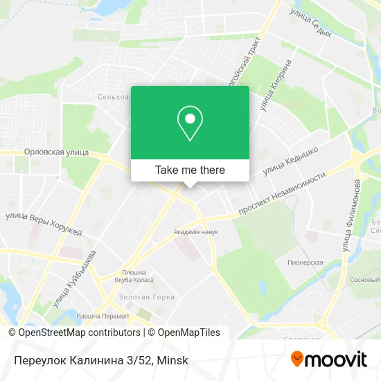 Переулок Калинина 3/52 map
