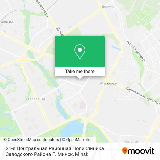 21-я Центральная Районная Поликлиника Заводского Района  Г. Минск map